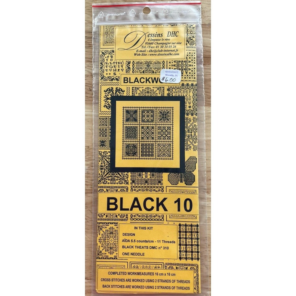 Dessins DHC Blackwork Pattern Only ~ Black 10 ~ Made In France‎
